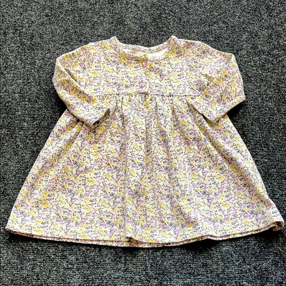 Jamie Kay floral dress 100% organic like new condition see pics Sz 3-6m